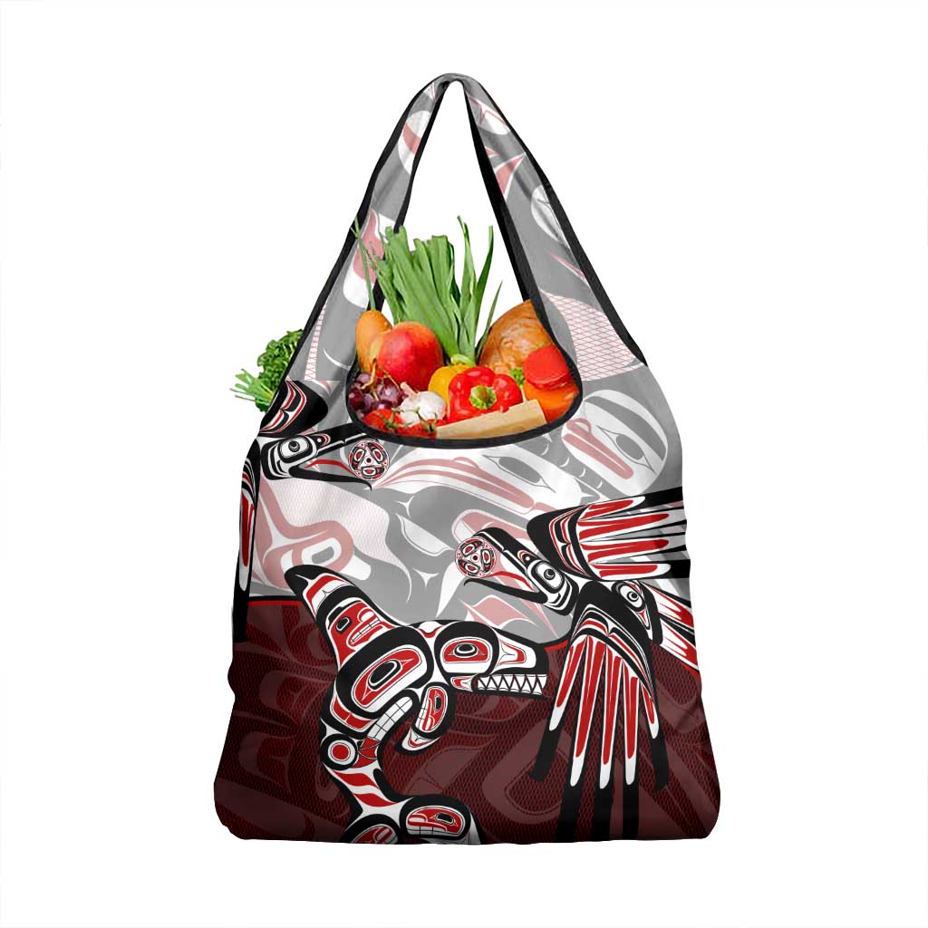 Haida Orca and Eagle Battle Grocery Bag Canada Pacific Northwest Tribal Art