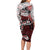 Haida Orca and Eagle Battle Long Sleeve Bodycon Dress Canada Pacific Northwest Tribal Art