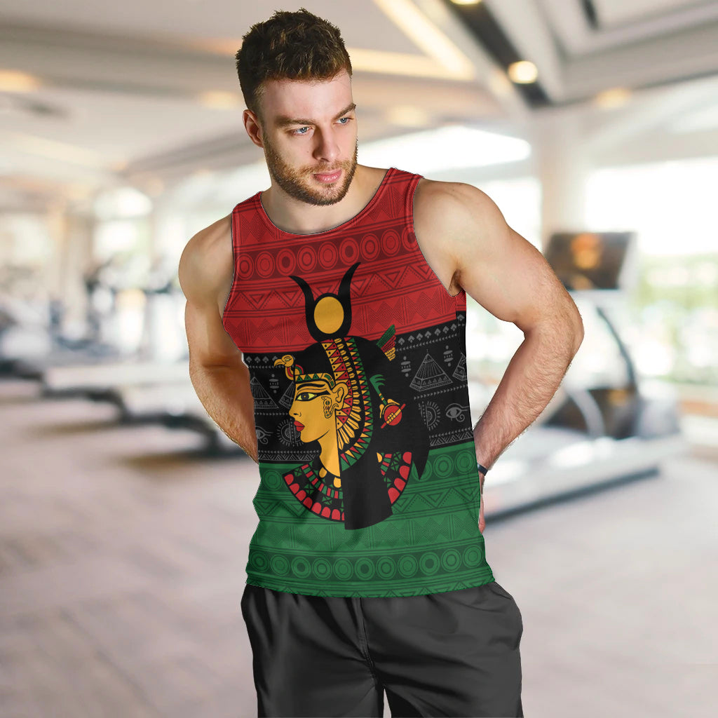 Personalized Queen In Pan-African Colors Men Tank Top Egyptian Beautiful Goddess - Wonder Print Shop