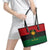 Personalized Pharaoh In Pan-African Colors Leather Tote Bag Ancient Egypt - Wonder Print Shop