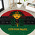 Personalized Pharaoh In Pan-African Colors Round Carpet Ancient Egypt