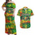 Personalized Colorful African Unapologetically Black Couples Matching Off Shoulder Maxi Dress and Hawaiian Shirt - Wonder Print Shop