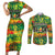 Personalized Colorful African Unapologetically Black Couples Matching Short Sleeve Bodycon Dress and Long Sleeve Button Shirt - Wonder Print Shop