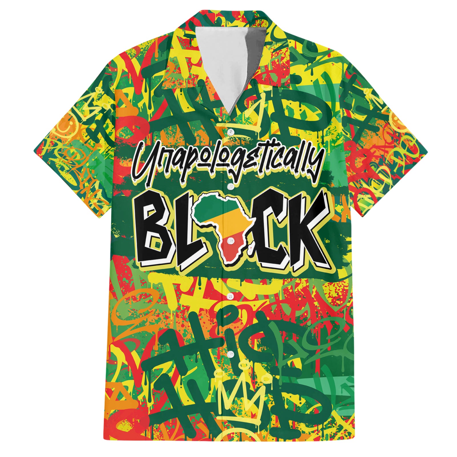 Personalized Colorful African Unapologetically Black Hawaiian Shirt - Wonder Print Shop