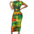 Personalized Colorful African Unapologetically Black Short Sleeve Bodycon Dress