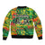 Personalized Colorful African Unapologetically Black Sleeve Zip Bomber Jacket