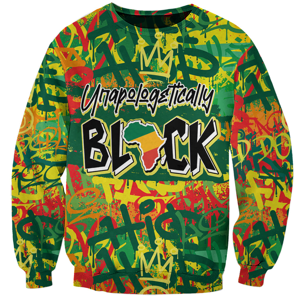 Personalized Colorful African Unapologetically Black Sweatshirt