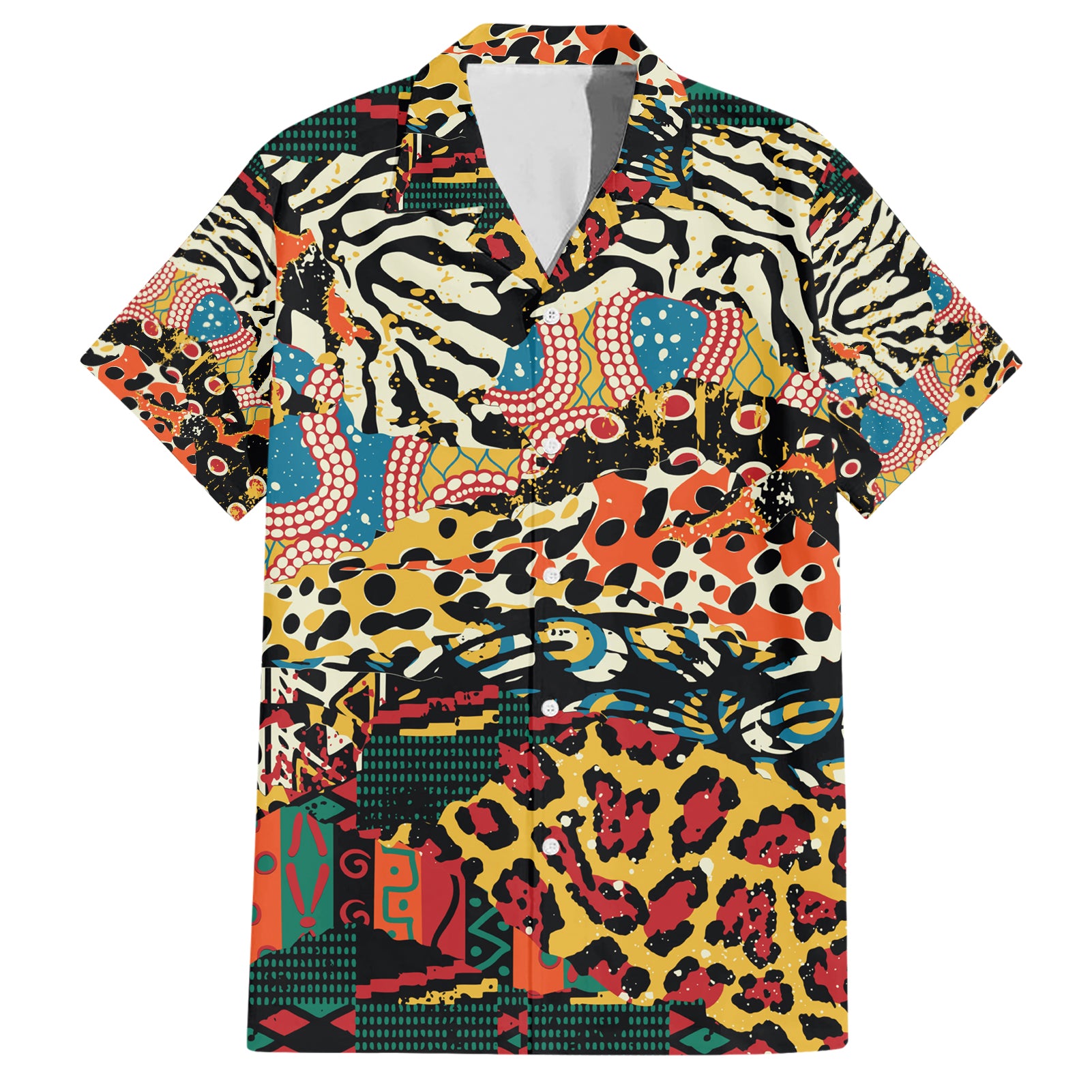 Africa Animal Pattern Hawaiian Shirt - Wonder Print Shop