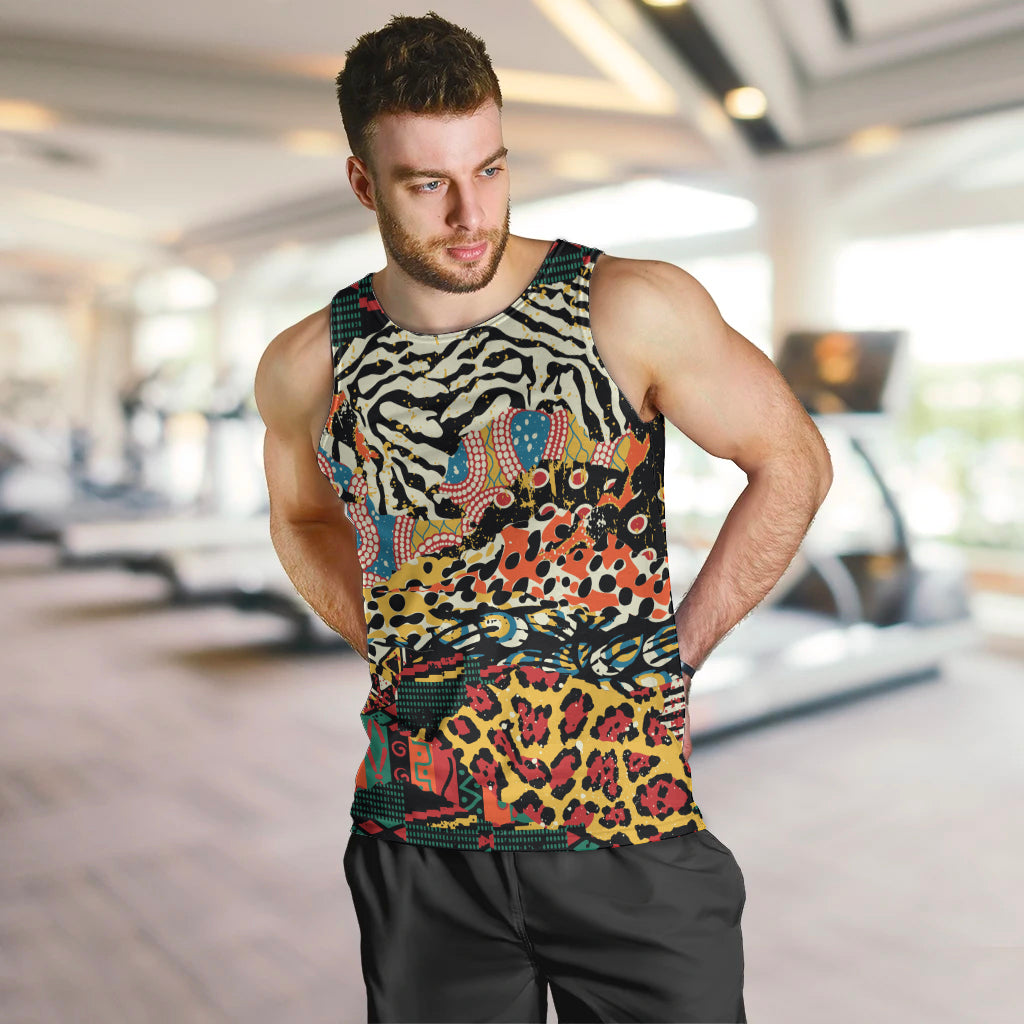 Africa Animal Pattern Men Tank Top - Wonder Print Shop