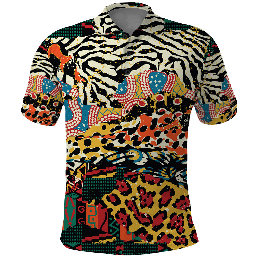 Africa Animal Pattern Polo Shirt - Wonder Print Shop