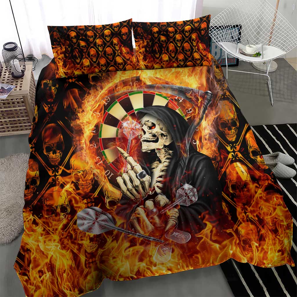 Skull Darts Bedding Set Death In Fire