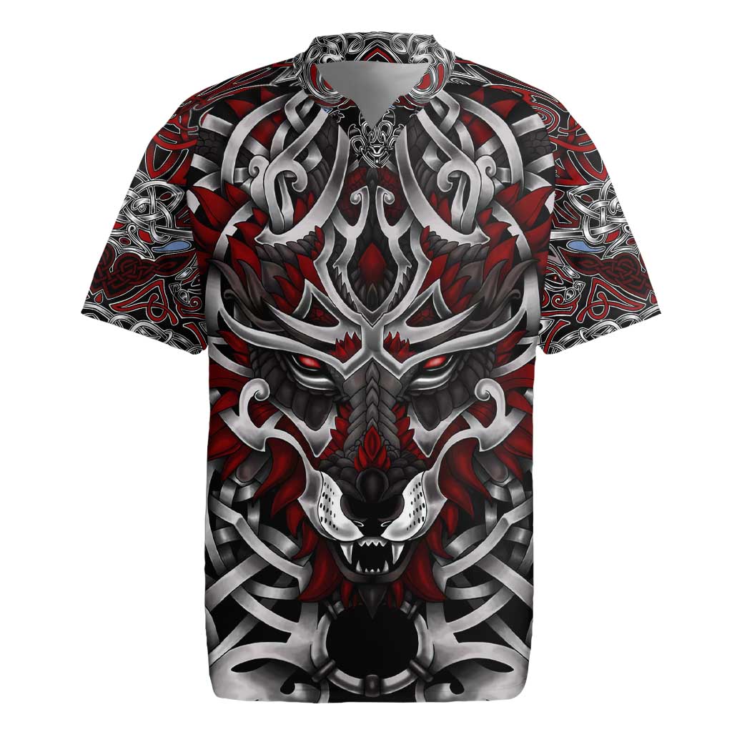 Celtic Wolf Fenrir Vikings Rugby Jersey Norse Mythology - Wonder Print Shop