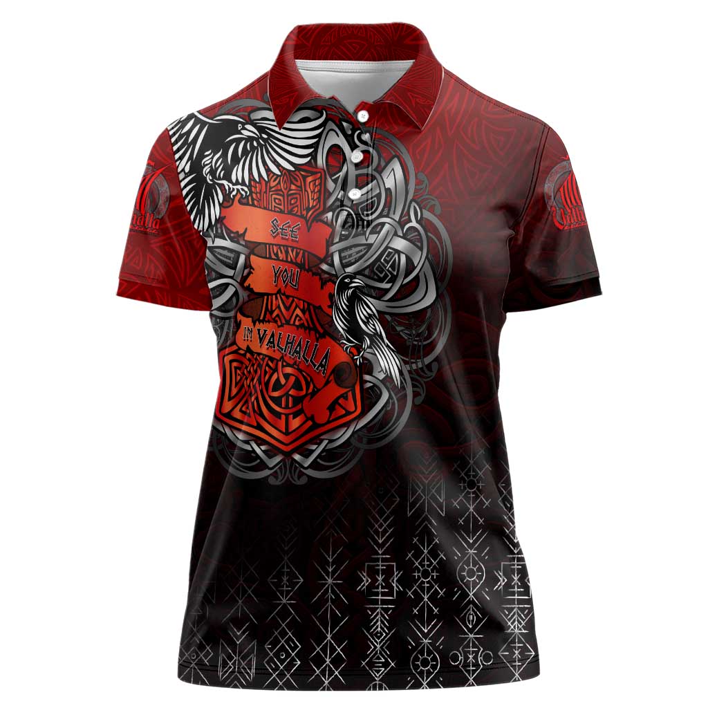 Victory Or Valhalla Women Polo Shirt Viking