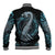 Dragon Viking With Runes Baseball Jacket Blue Black - Wonder Print Shop