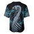 Dragon Viking With Runes Baseball Jersey Blue Black - Wonder Print Shop