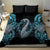 Dragon Viking With Runes Bedding Set Blue Black - Wonder Print Shop