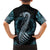 Dragon Viking With Runes Family Matching Long Sleeve Bodycon Dress and Hawaiian Shirt Blue Black - Wonder Print Shop