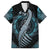 Dragon Viking With Runes Family Matching Long Sleeve Bodycon Dress and Hawaiian Shirt Blue Black - Wonder Print Shop