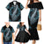 Dragon Viking With Runes Family Matching Mermaid Dress and Hawaiian Shirt Blue Black - Wonder Print Shop