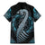 Dragon Viking With Runes Family Matching Mermaid Dress and Hawaiian Shirt Blue Black - Wonder Print Shop