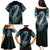 Dragon Viking With Runes Family Matching Puletasi and Hawaiian Shirt Blue Black - Wonder Print Shop