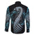 Dragon Viking With Runes Family Matching Puletasi and Hawaiian Shirt Blue Black - Wonder Print Shop