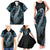 Dragon Viking With Runes Family Matching Tank Maxi Dress and Hawaiian Shirt Blue Black - Wonder Print Shop