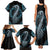 Dragon Viking With Runes Family Matching Tank Maxi Dress and Hawaiian Shirt Blue Black - Wonder Print Shop