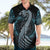 Dragon Viking With Runes Hawaiian Shirt Blue Black - Wonder Print Shop