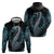 Dragon Viking With Runes Hoodie Blue Black - Wonder Print Shop