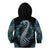 Dragon Viking With Runes Kid Hoodie Blue Black - Wonder Print Shop