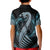 Dragon Viking With Runes Kid Polo Shirt Blue Black - Wonder Print Shop