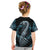 Dragon Viking With Runes Kid T Shirt Blue Black - Wonder Print Shop