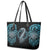 Dragon Viking With Runes Leather Tote Bag Blue Black - Wonder Print Shop