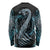 Dragon Viking With Runes Long Sleeve Shirt Blue Black - Wonder Print Shop