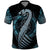 Dragon Viking With Runes Polo Shirt Blue Black - Wonder Print Shop