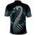 Dragon Viking With Runes Polo Shirt Blue Black - Wonder Print Shop