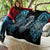 Dragon Viking With Runes Quilt Blue Black