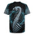 Dragon Viking With Runes Rugby Jersey Blue Black