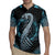 Dragon Viking With Runes Rugby Jersey Blue Black