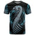 Dragon Viking With Runes T Shirt Blue Black