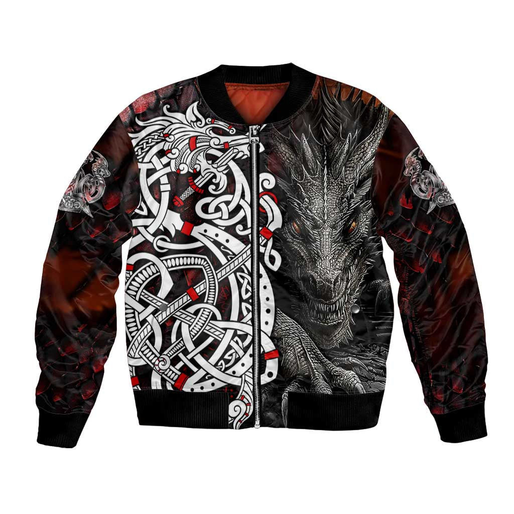 Viking Dragons Bomber Jacket Norse Mythology - Wonder Print Shop