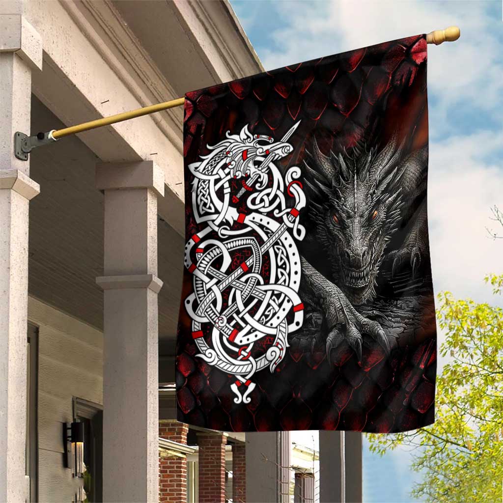 Viking Dragons Garden Flag Norse Mythology - Wonder Print Shop