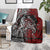 Viking Warrior And Viking Dragons Blanket