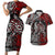 Viking Warrior And Viking Dragons Couples Matching Short Sleeve Bodycon Dress and Hawaiian Shirt - Wonder Print Shop