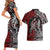 Viking Warrior And Viking Dragons Couples Matching Short Sleeve Bodycon Dress and Hawaiian Shirt - Wonder Print Shop