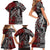 Viking Warrior And Viking Dragons Family Matching Short Sleeve Bodycon Dress and Hawaiian Shirt - Wonder Print Shop