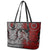 Viking Warrior And Viking Dragons Leather Tote Bag - Wonder Print Shop