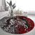 Viking Warrior And Viking Dragons Round Carpet