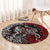 Viking Warrior And Viking Dragons Round Carpet